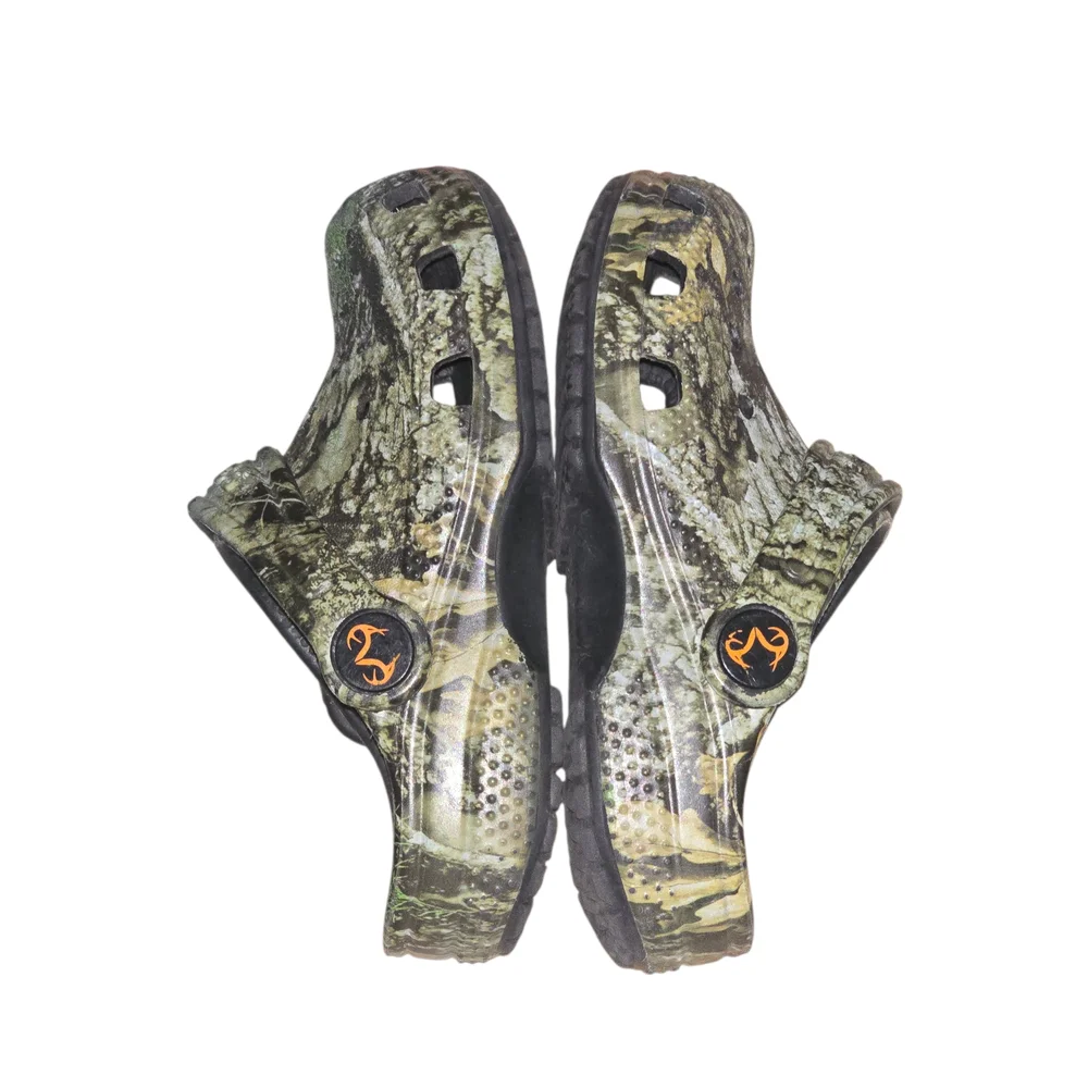 CROCS Classic Clogs Kids Reeltree Camouflage Shoes Size 9 - Picture 3 of 6